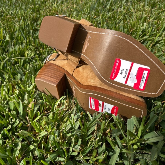 SAM EDELMAN Bellamie suede Leather Studded Harness Chelsea Moto boot size 6 $200 - Picture 9 of 15